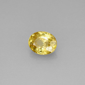 Esfena amarillo natural de 0,75 ct, corte óvalo, VS