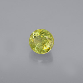 Esfena verde natural de 0,75 ct, corte redondo, VS