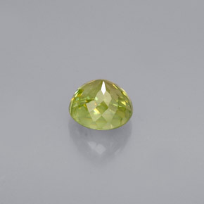 Esfena verde natural de 0,75 ct, corte redondo, VS