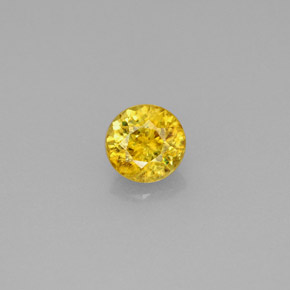 Esfena amarillo natural de 0,56 ct, corte redondo, VS-SI