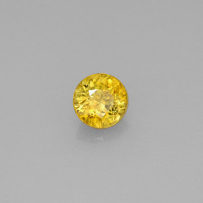 Esfena amarillo natural de 0,56 ct, corte redondo, VS-SI