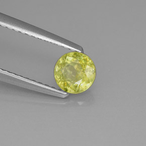 Esfena verde natural de 0,62 ct, corte redondo, VS-SI