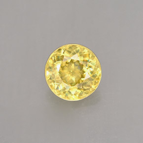 Esfena amarillo natural de 0,50 ct, corte redondo, VS-SI