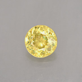 Esfena amarillo natural de 0,50 ct, corte redondo, VS-SI