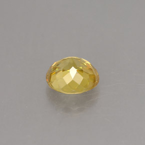 Esfena amarillo natural de 0,49 ct, corte redondo, VS