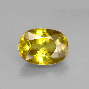 Esfena multicolor natural de 5,61 ct, corte óvalo, VVS