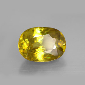 Esfena multicolor natural de 5,61 ct, corte óvalo, VVS