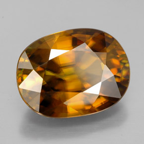 Esfena multicolor natural de 7,00 ct, corte óvalo, IF