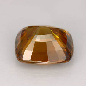 Esfena marrón natural de 6,59 ct, corte cojín, VVS