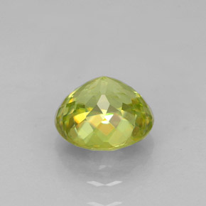 Esfena verde natural de 1,36 ct, corte redondo, VS