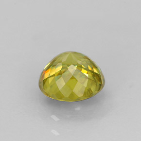 Esfena amarillo natural de 1,24 ct, corte redondo, VS