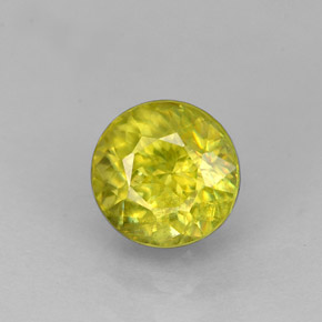 Esfena amarillo natural de 1,37 ct, corte redondo, VS-SI