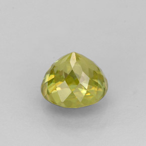 Esfena amarillo natural de 1,37 ct, corte redondo, VS-SI