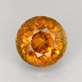 Esfena naranja natural de 1,70 ct, corte redondo, VVS-VS