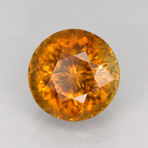 Esfena naranja natural de 1,70 ct, corte redondo, VVS-VS