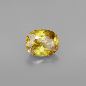 Esfena amarillo natural de 1,59 ct, corte óvalo, VVS-VS