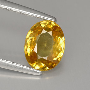 Esfena Dorado amarillo natural de 1.43 ct, Corte Óvalo, VS