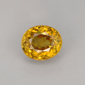 Esfena amarillo natural de 1,12 ct, corte óvalo, VVS-VS