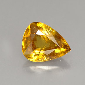 Esfena naranja natural de 1,56 ct, en forma de pera, VS