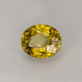 Esfena Multicolor natural de 1.21 ct, Corte Óvalo, VVS-VS