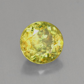 Esfena amarillo natural de 0,95 ct, corte redondo, VS-SI