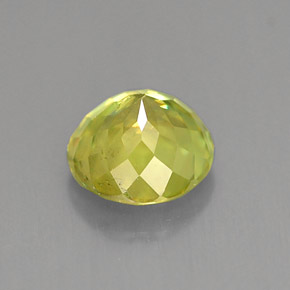 Esfena amarillo natural de 0,95 ct, corte redondo, VS-SI