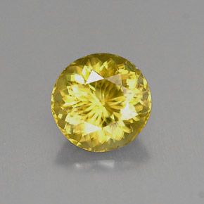 Esfena amarillo natural de 0,98 ct, corte redondo, VS