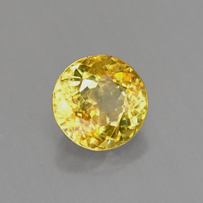 Esfena amarillo natural de 0,98 ct, corte redondo, VS-SI