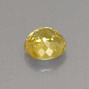 Esfena amarillo natural de 0,98 ct, corte redondo, VS-SI