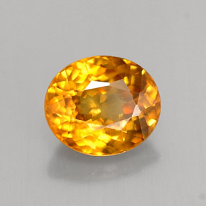 Esfena naranja dorado natural de 1,21 ct, corte óvalo, VS