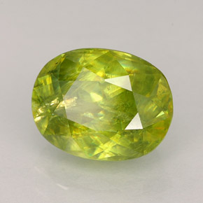 Esfena multicolor natural de 2,36 ct, corte óvalo, SI