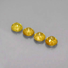 Gemas de esfena oro natural de  ct, corte redondo, VS