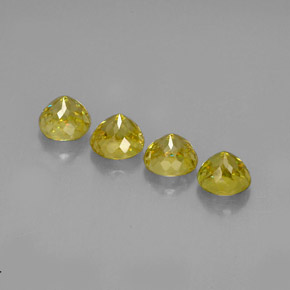 Gemas de esfena oro natural de  ct, corte redondo, VS