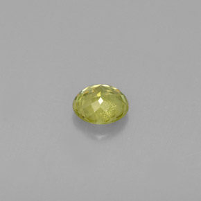 Esfena verde natural de 0,44 ct, corte redondo, VS