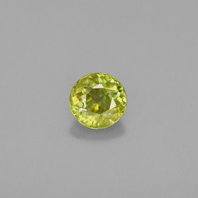 Esfena verde natural de 0,46 ct, corte redondo, VS