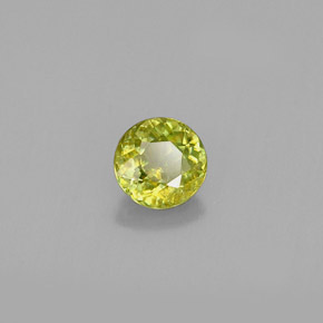 Esfena verde natural de 0,46 ct, corte redondo, VS