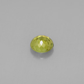 Esfena verde natural de 0,46 ct, corte redondo, VS