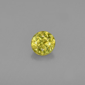 Esfena verde natural de 0,48 ct, corte redondo, VS