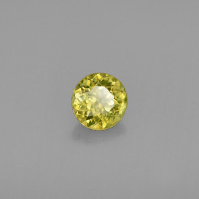 Esfena verde natural de 0,48 ct, corte redondo, VS