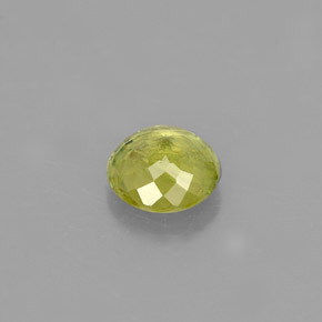 Esfena verde natural de 0,59 ct, corte redondo, VS