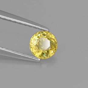 Esfena oro natural de 0,47 ct, corte redondo, VS