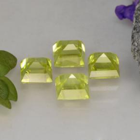 Gemas de esfena amarillo natural de 1,50 ct, cuadrado, VS-SI