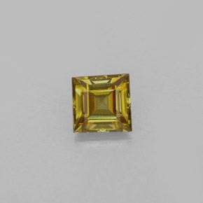 Esfena amarillo natural de 0,68 ct, cuadrado, VS