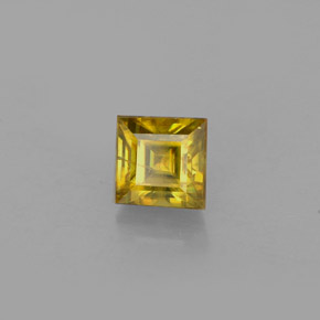 Esfena amarillo natural de 0,83 ct, cuadrado, VS