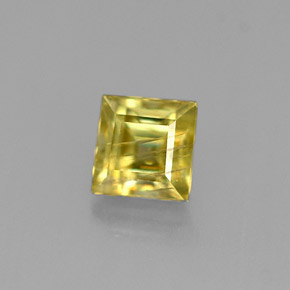 Esfena amarillo natural de 0,38 ct, cuadrado, VS-SI