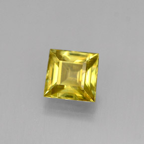 Esfena amarillo natural de 0,45 ct, cuadrado, VS