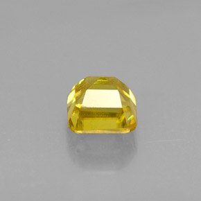 Esfena oro natural de 0,43 ct, corte esmeralda, VS-SI
