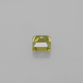 Esfena verde natural de 0,41 ct, cuadrado, VS