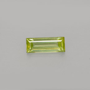 Esfena verde natural de 0,41 ct, baguette, VVS-VS