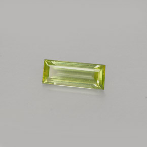 Esfena verde natural de 0,41 ct, baguette, VVS-VS
